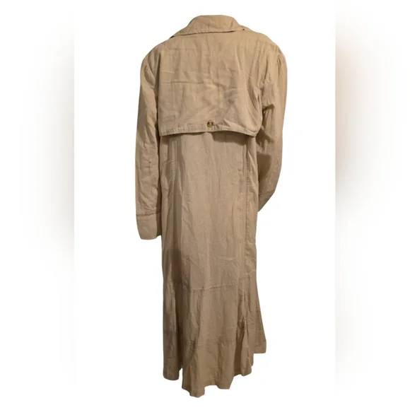 Free People Rory Duster Sand Dollar Trench Coat Size Small NWT **Missing Belt*** - Picture 5 of 14